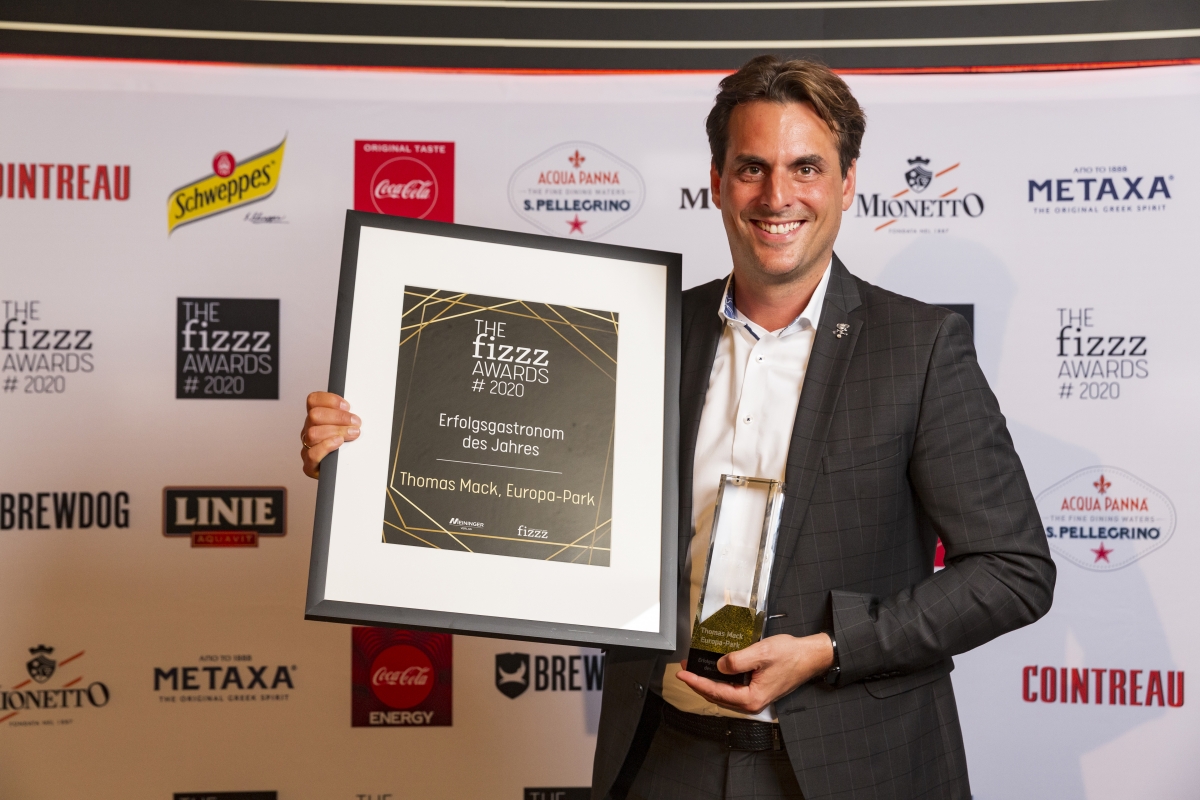 Thomas Mack vom Europa-Park wurde von der Fachjury des FIZZZ Awards 2020 zum „Erfolgsgastronom des Jahres“ gewählt