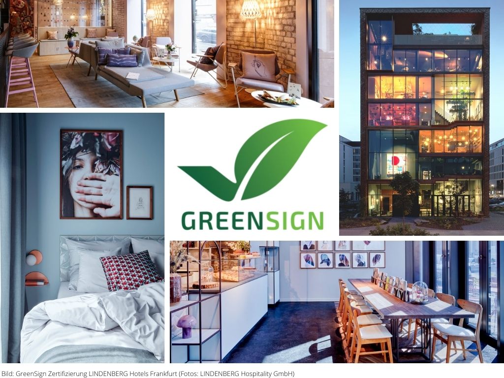 LINDENBERG Hotels in Frankfurt mit GreenSign ausgezeichnet