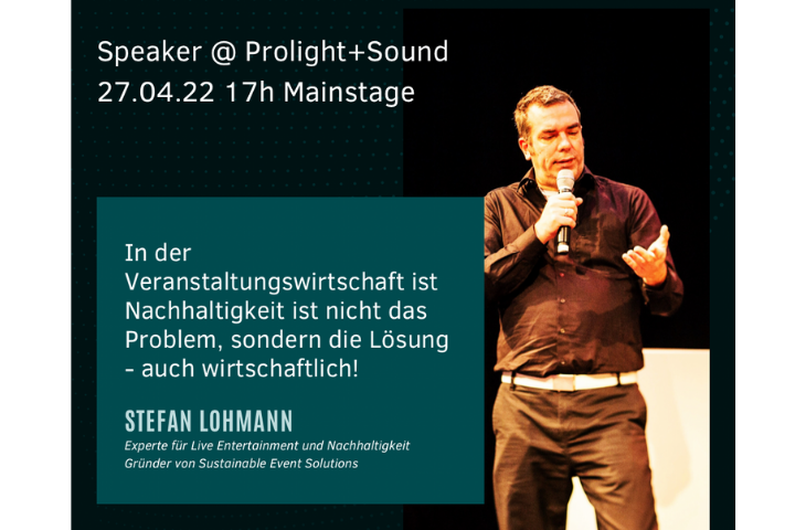 Stefan Lohmann als Speaker bei der Prolight+Sound bestätigt