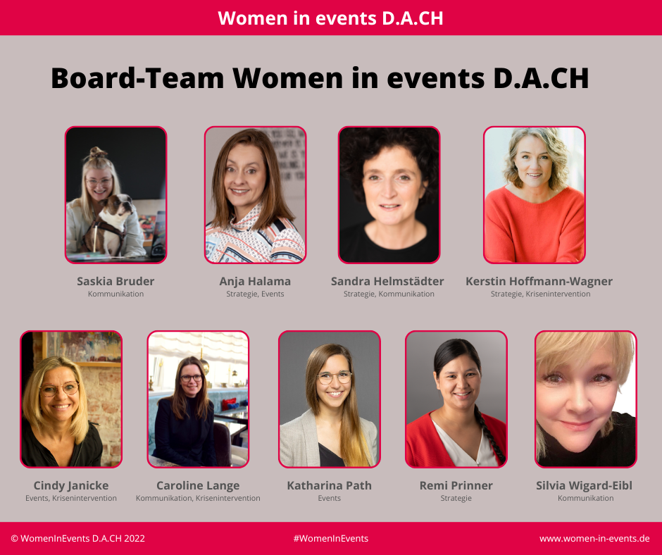 Women in events D.A.C.H.: Das Board-Team des Frauen-Netzwerks erhält Verstärkung!