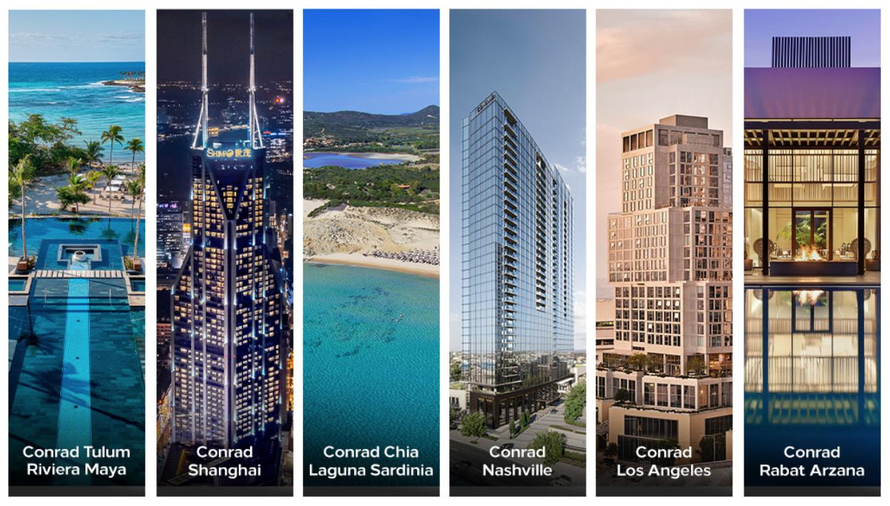 Hilton begrüßt sechs neue Conrad Hotels & Resorts