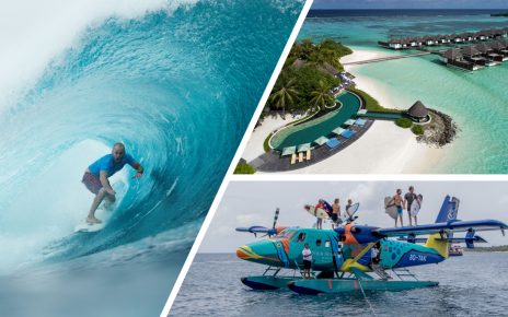 Surfen im Four Seasons Resort at Kuda Huraa