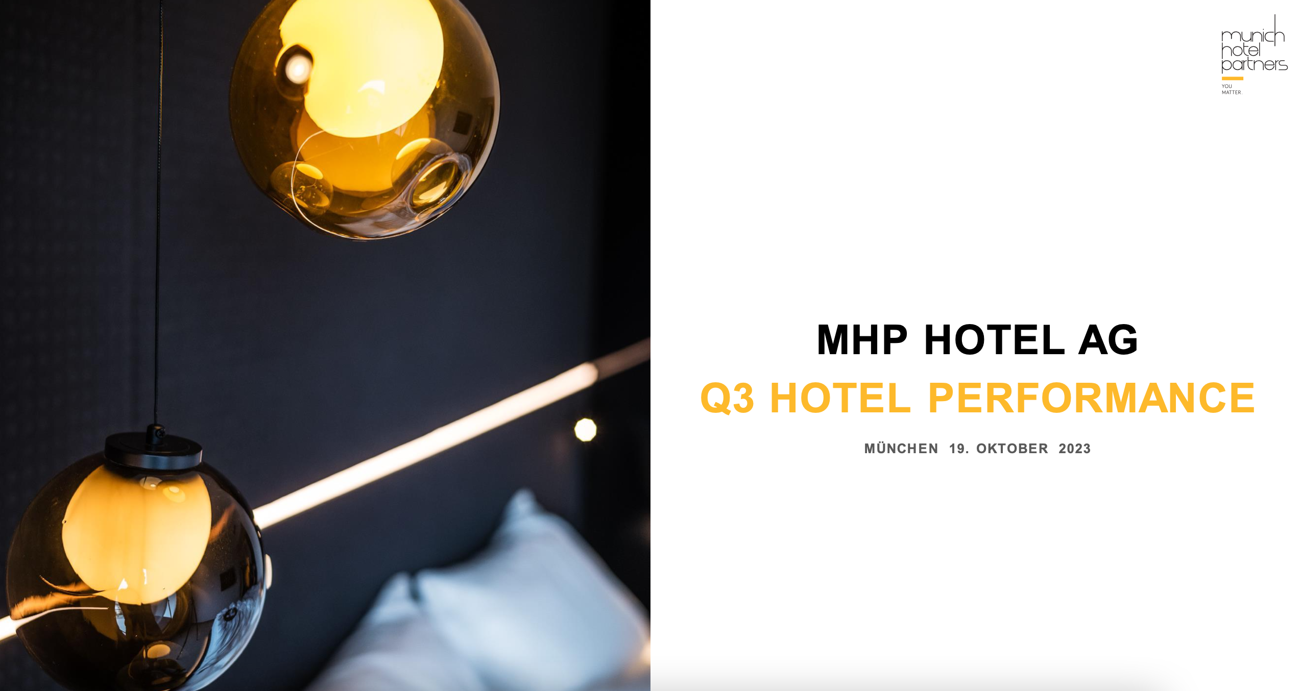MHP Hotel AG mit anhaltend positiver Entwicklung der Hotel-Performance