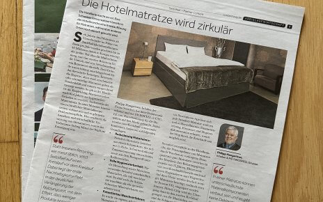 Handelsblatt präsentiert zirkuläre Hotelmatratze: doppelter Kreislauf als Modell für nachhaltige Hotellerie