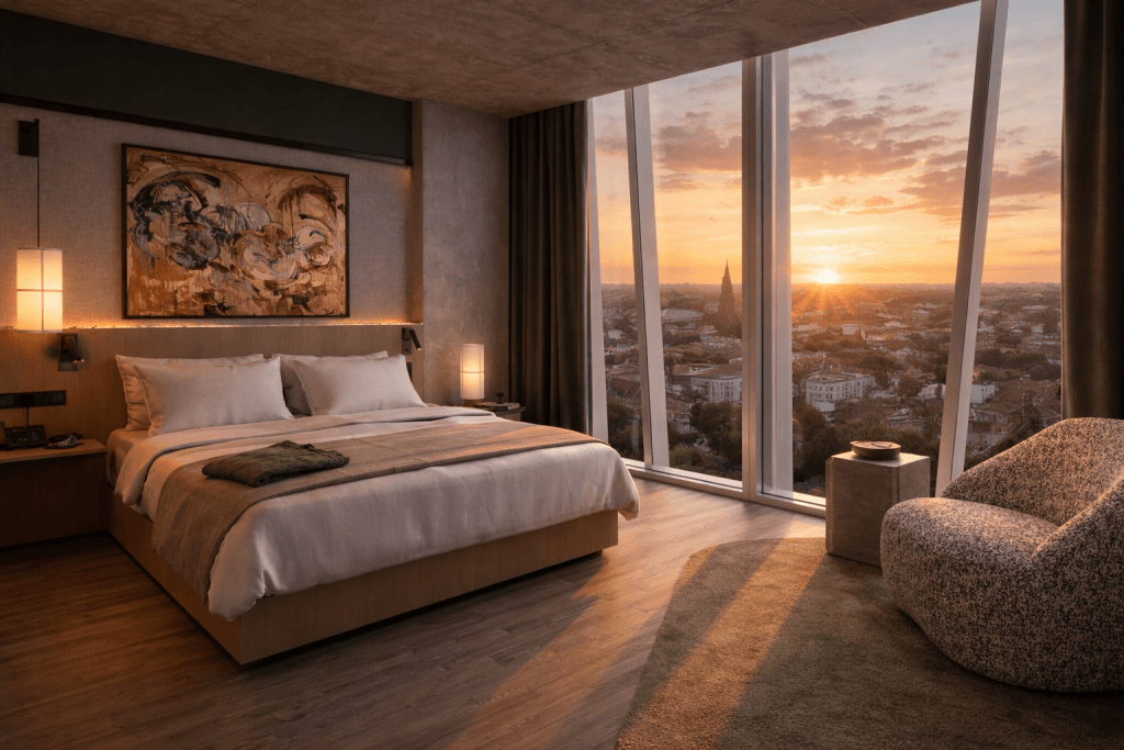 Estrel Tower: Business Long Stay mit Weitblick über Berlin