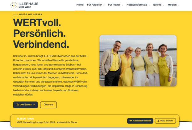 ILLERHAUS wird zur MICE Welt: Netzwerk, Wissen und digitale Buchung unter einem Dach